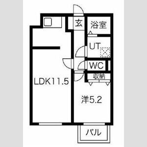 カムフォート登戸Ⅲの間取り