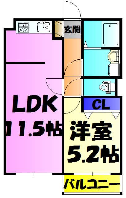 カムフォート登戸Ⅲの間取り