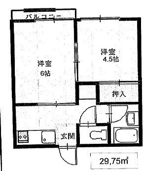 松筑コーポの間取り