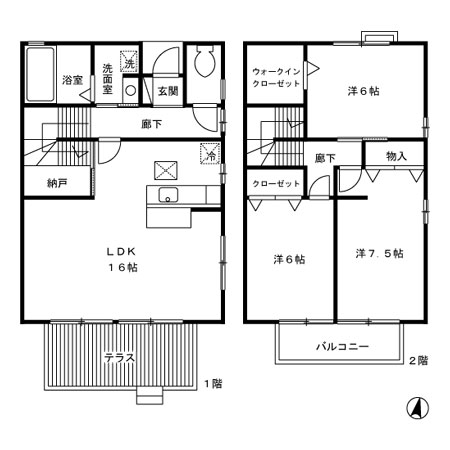 ジヴェルニーの間取り