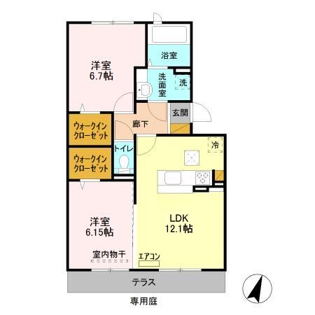 グリシーヌ フルールの間取り