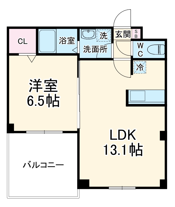 Riria本千葉弐番館の間取り