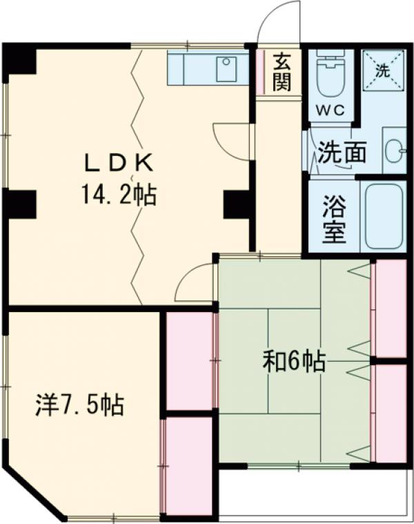 市川ハイムⅢの間取り