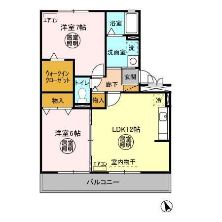 マリンコート鴨川の間取り