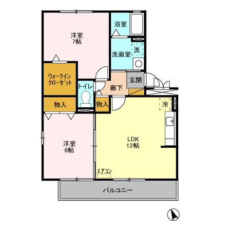 マリンコート鴨川の間取り