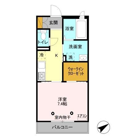 カーサリヴェール杢師 Bの間取り