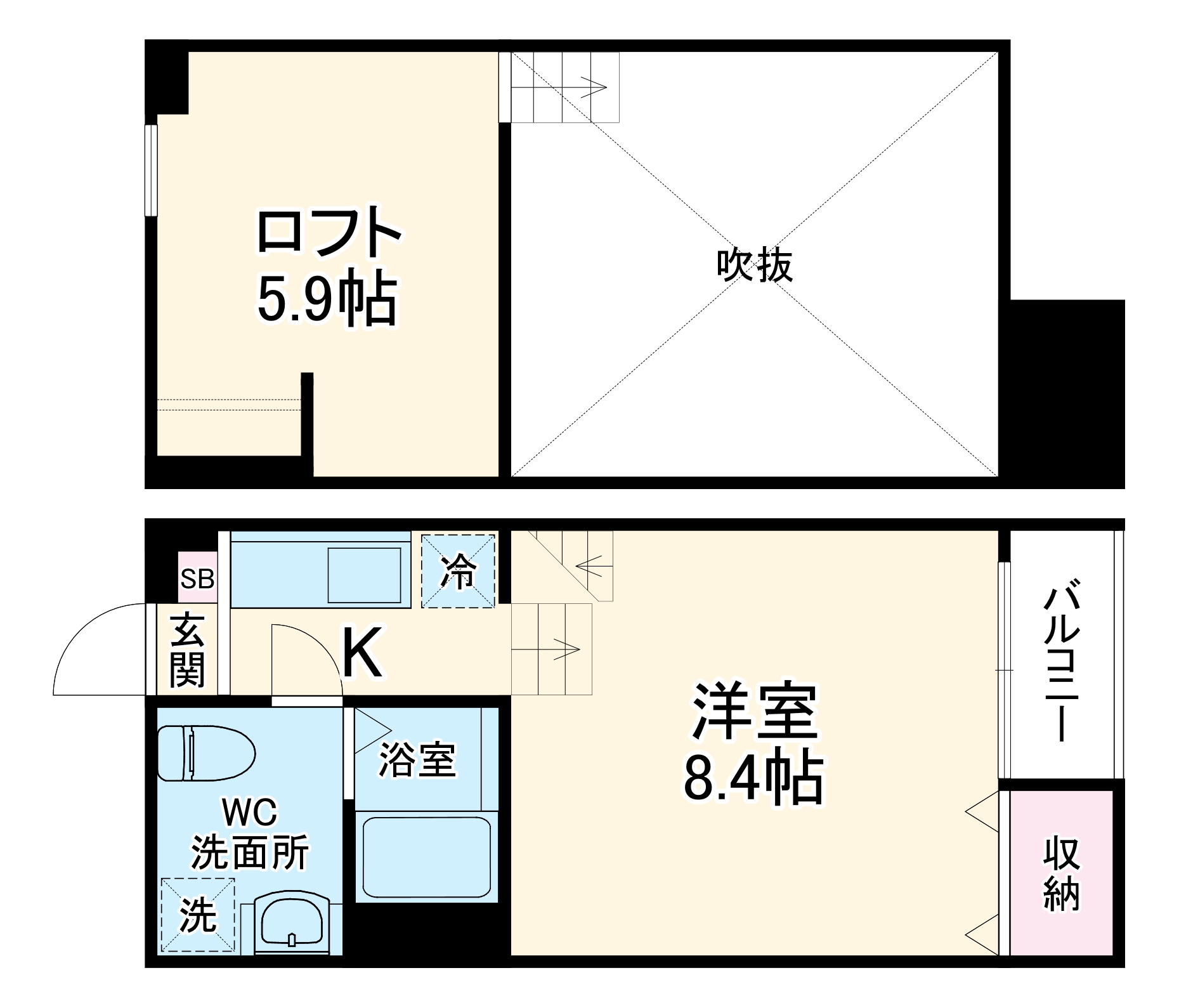 アヴァンツァーレ(avanzare)の間取り