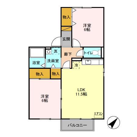 ラ・インテラ・パス Bの間取り