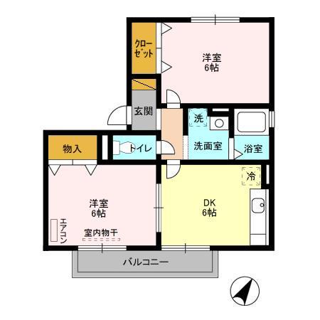 ツインハーモニー ABの間取り