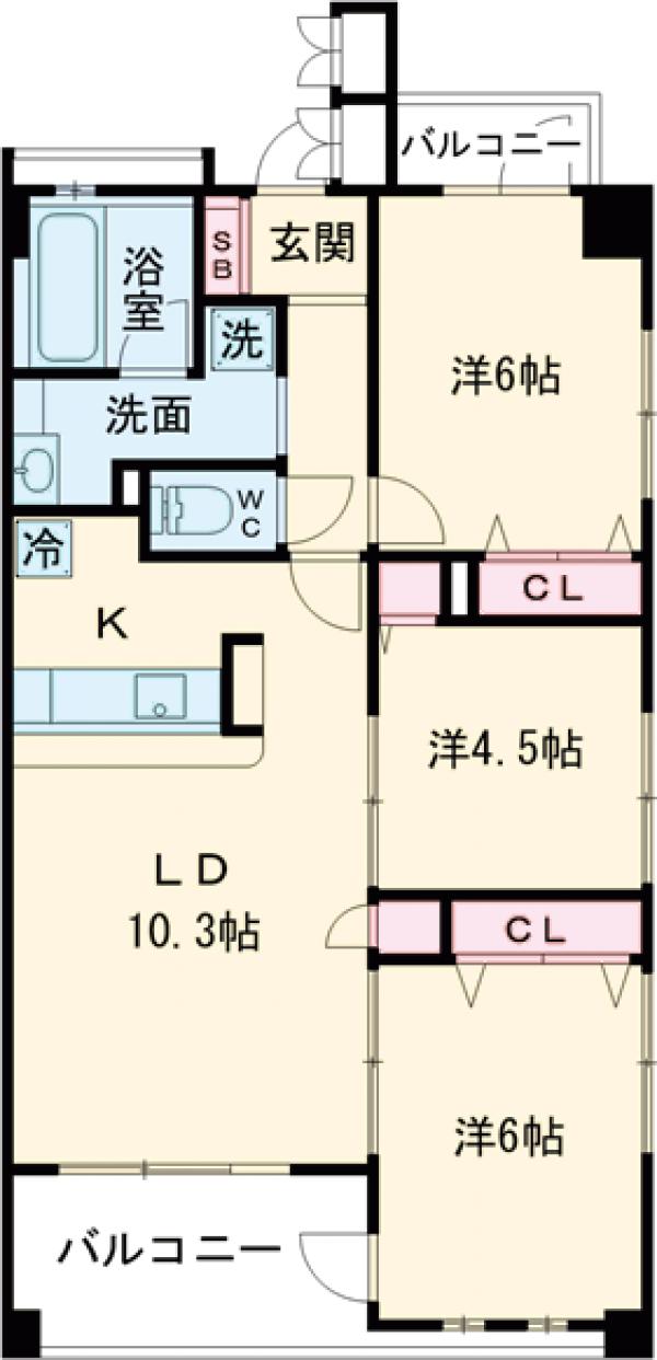 エクレール東高円寺の間取り