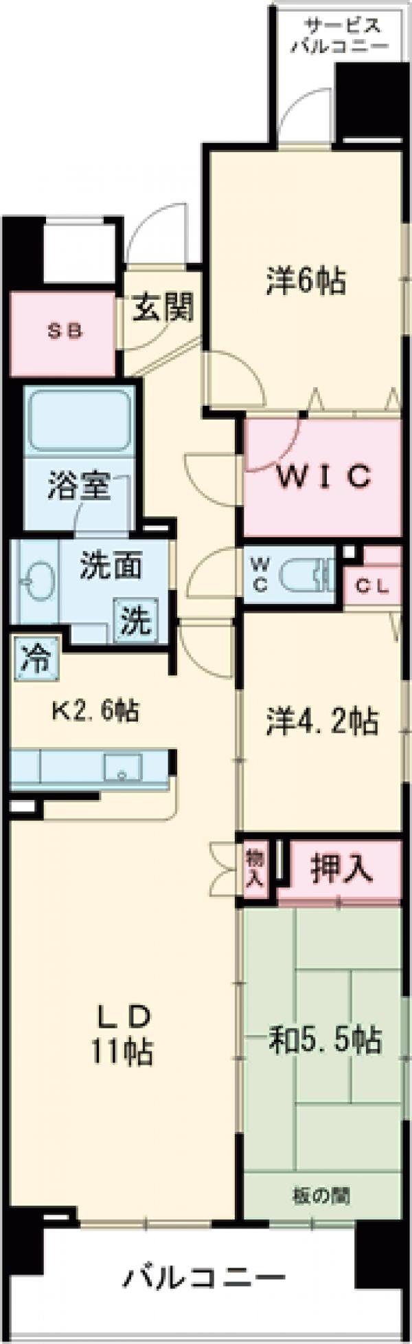 エコロジー錦糸町レジデンス・1003号室の間取り
