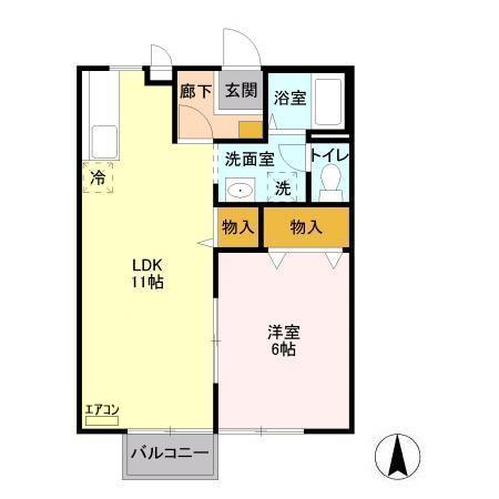 グリーンヒルズ F棟の間取り
