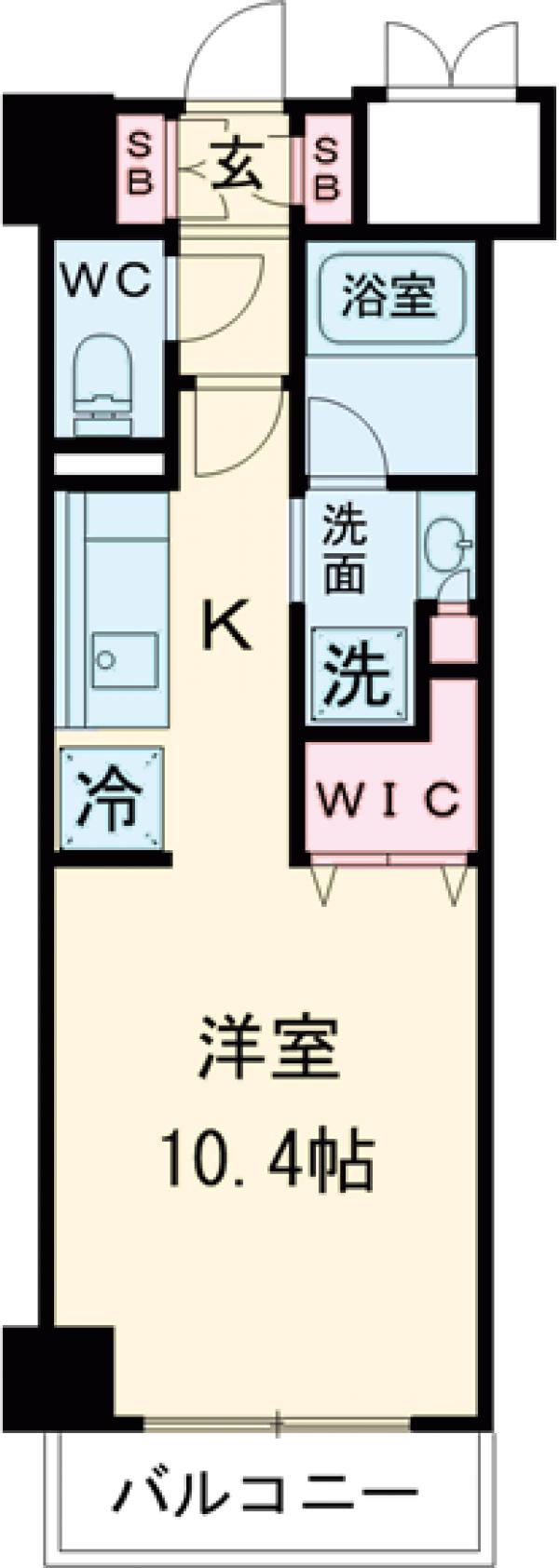 レジデンス両国駅前・903号室の間取り
