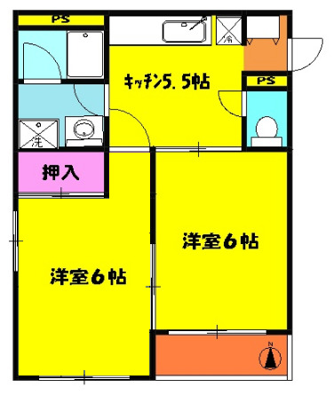 シャローム八重咲の間取り
