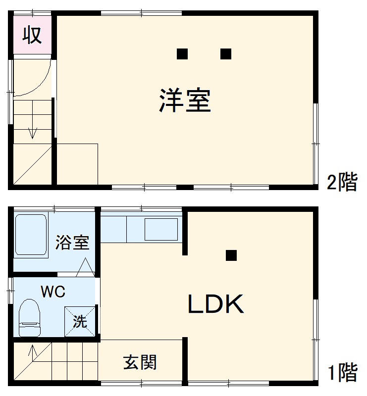 大字芝S様貸家の間取り