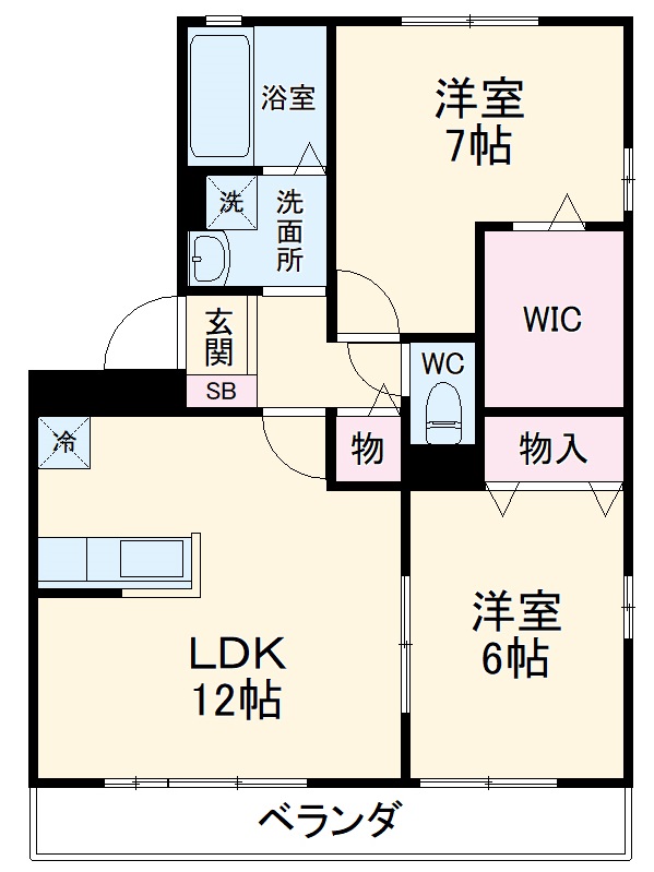 フレンドハウス23 Aの間取り