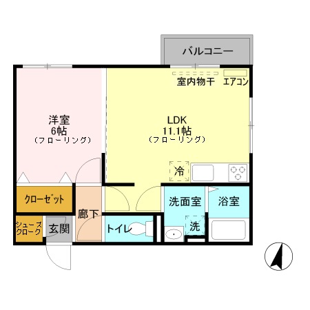 メゾンドソレイユEの間取り