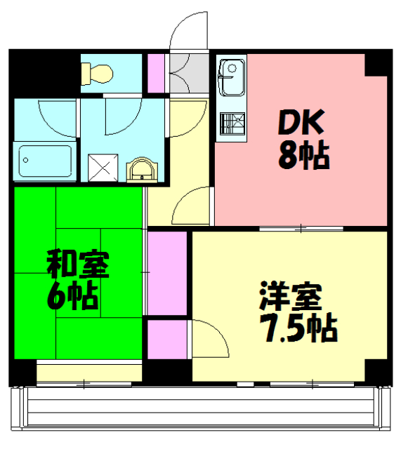 メゾンリヴィエール道場北の間取り