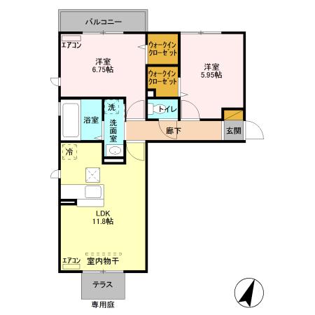 ルシェリア一番館・103号室の間取り