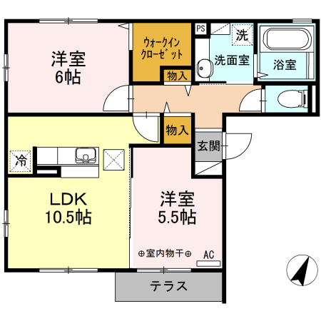 ハーベスト七番館の間取り