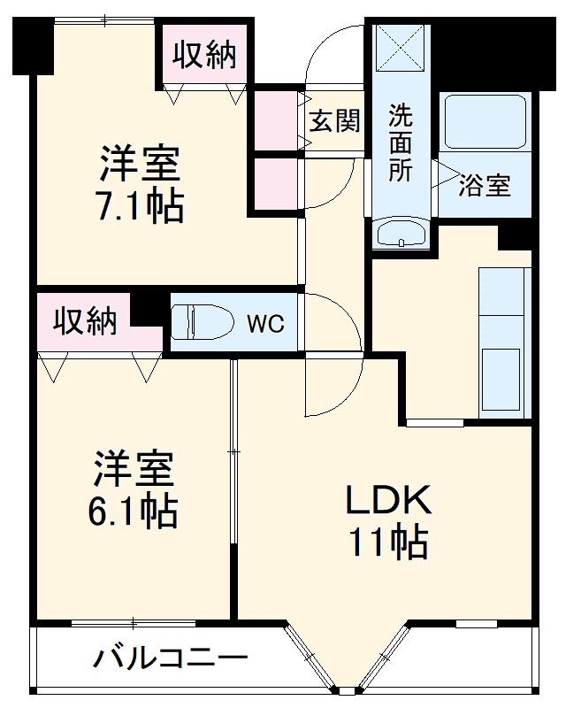 フラットフレグランスの間取り
