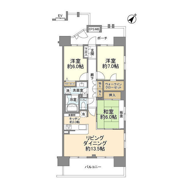 フェルモ千葉ミッドレジデンスの間取り