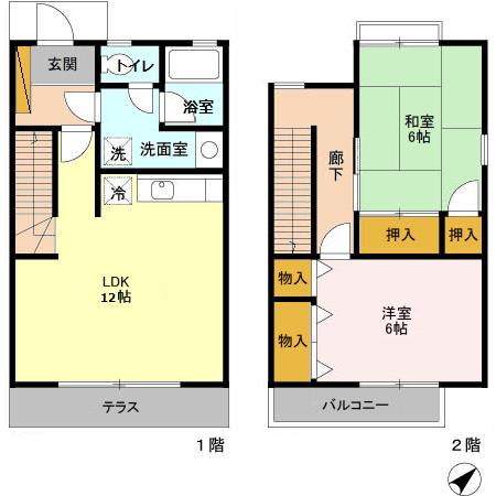 グランメール葛城の間取り