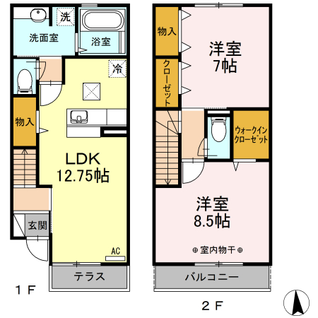 ファミールSの間取り