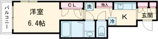 グランディールKの間取り