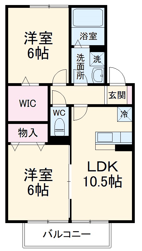 リリー坂下 Bの間取り
