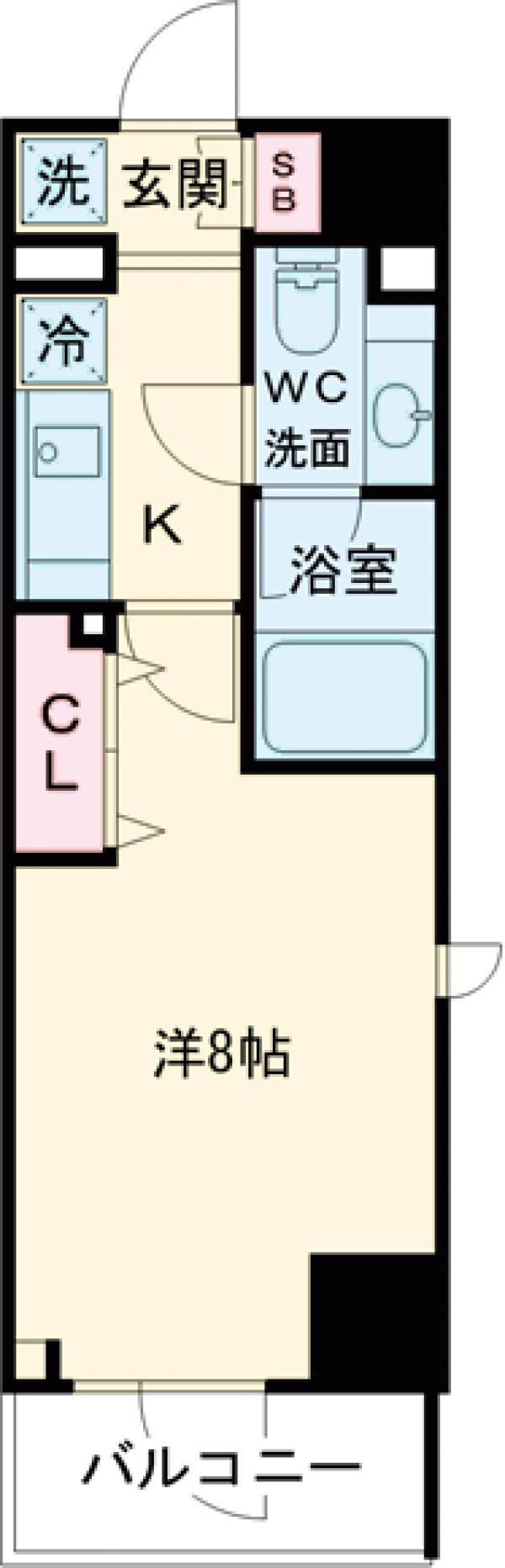 レジディア荻窪Ⅲ・201号室の間取り