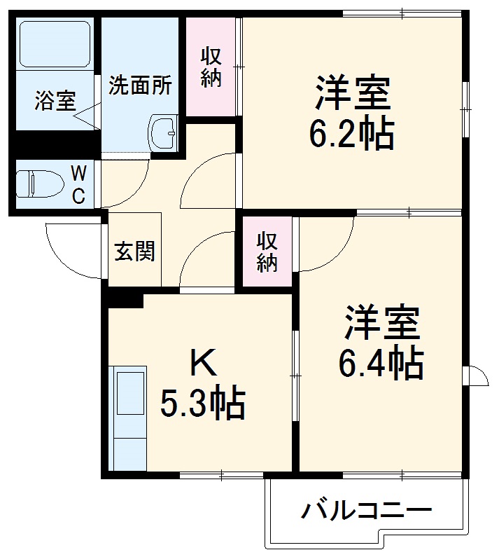 飯塚ハイツDの間取り