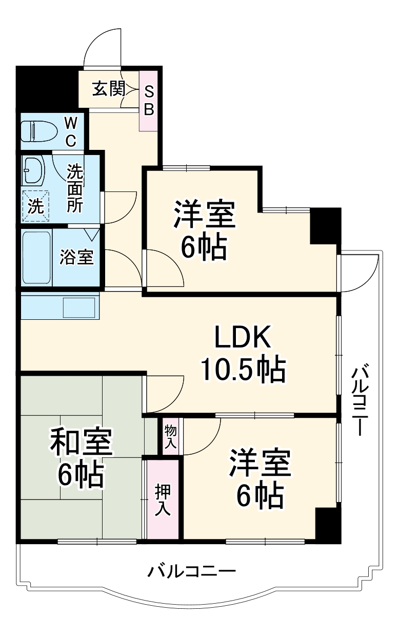クオリティダイカンの間取り