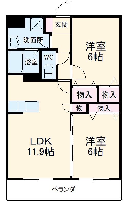 ライトコート曲本の間取り