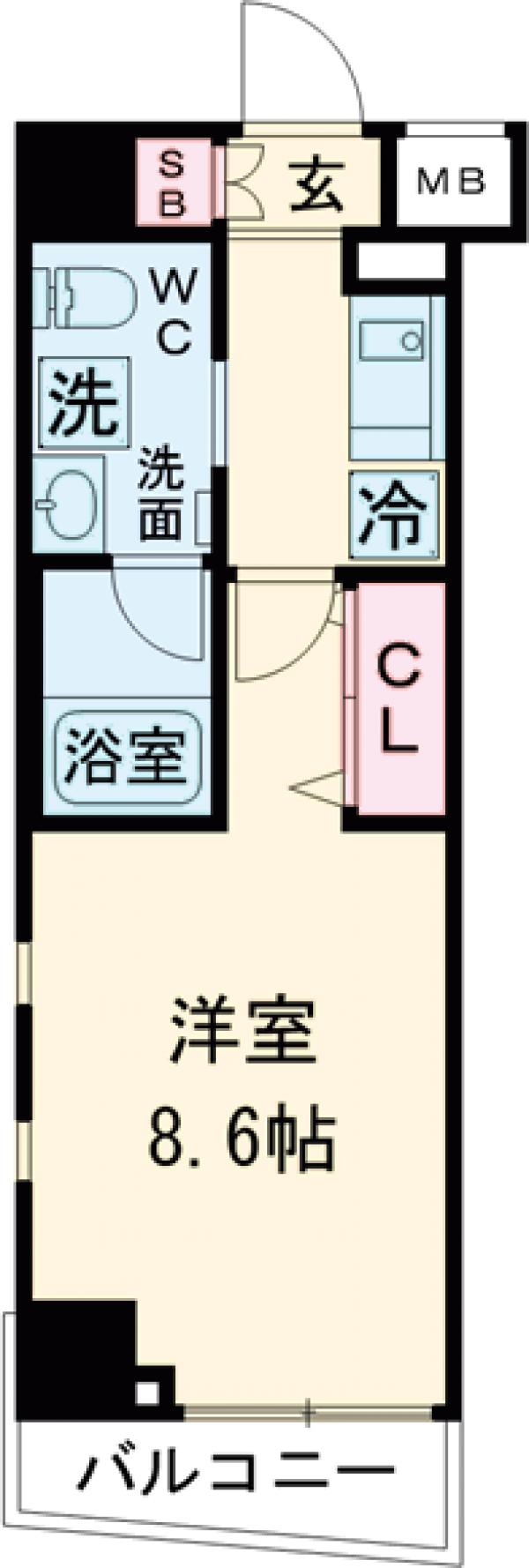 阿佐谷北の完工年月(2017年6月)築の賃貸マンションの間取り