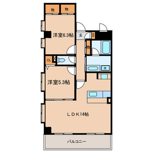 ＭＯＮＡ　ＶＡＬＥの間取り
