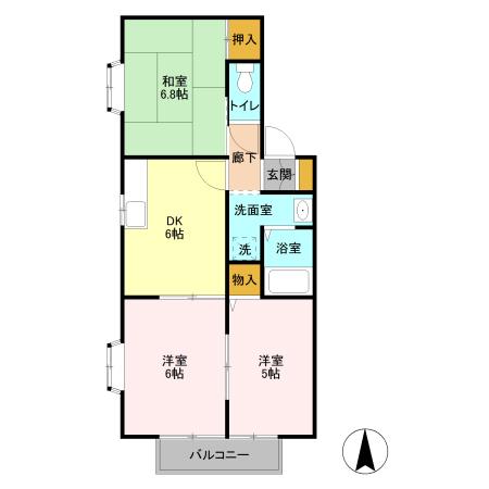 ファミール Bの間取り