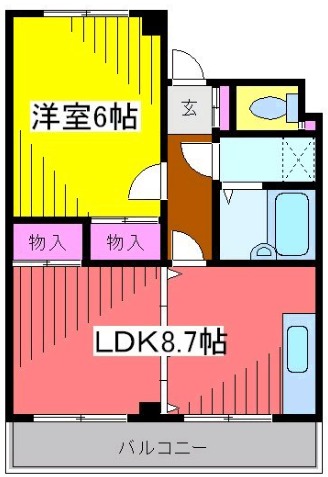 ドルトワール篠崎Ⅱ号棟の間取り