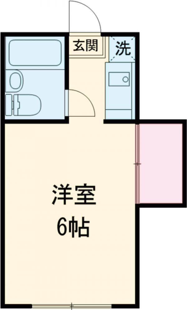 ホワイトコート・1-B号室の間取り