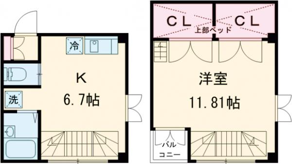 シャンテ国立の間取り