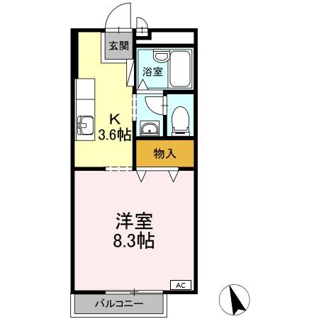 サンガーデンさつきBの間取り