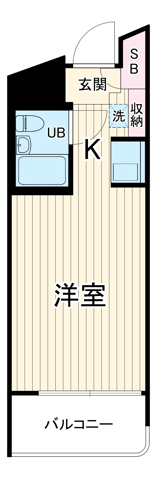 緑ケ丘の完工年月(1991年8月)築の賃貸マンションの間取り