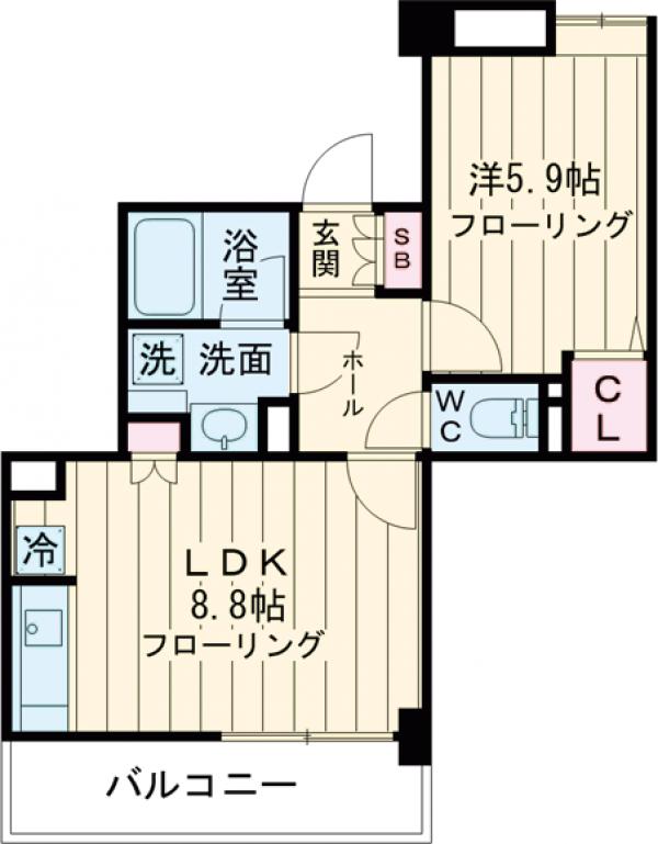 アウル大川端の間取り