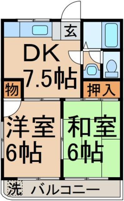 コーポ岸田の間取り