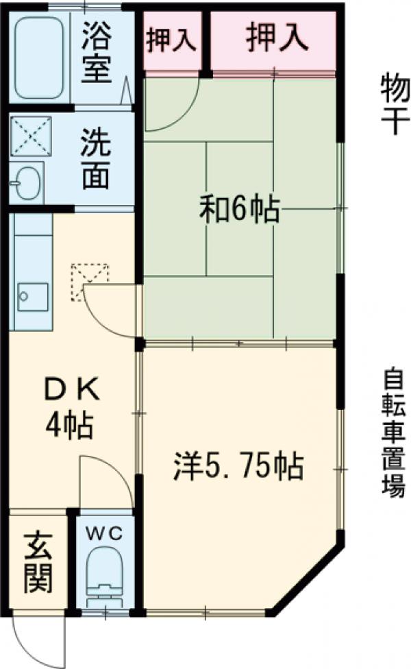 向島の完工年月(1981年5月)築の賃貸アパートの間取り