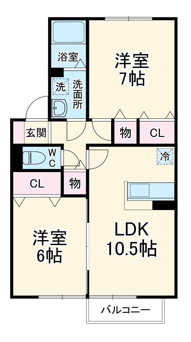 グリーンヒル Bの間取り