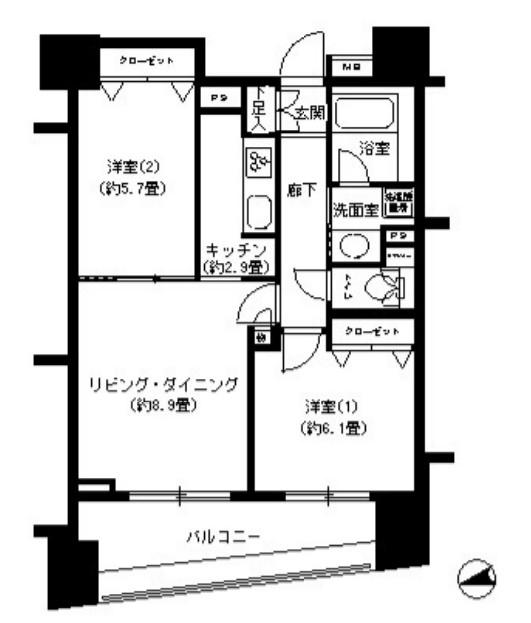 パークキューブ浅草田原町の間取り