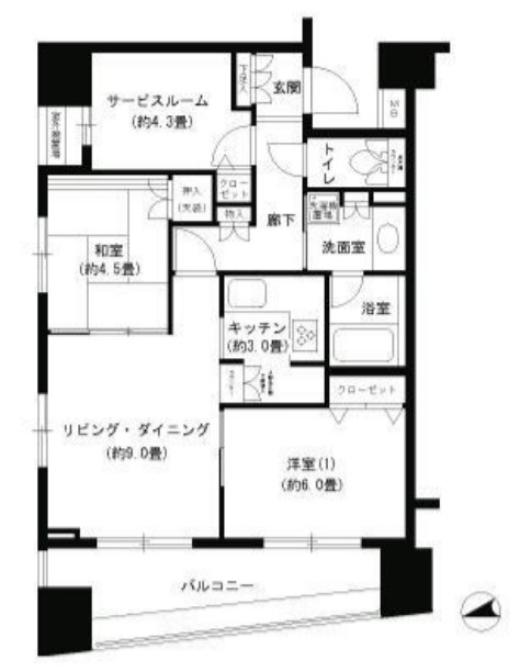 パークキューブ浅草田原町の間取り