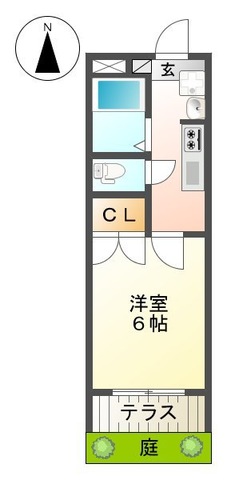 北山町の完工年月(2009年7月)築の賃貸アパートの間取り