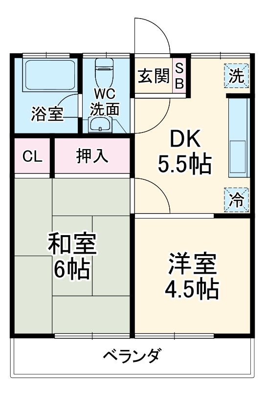 市野荘の間取り
